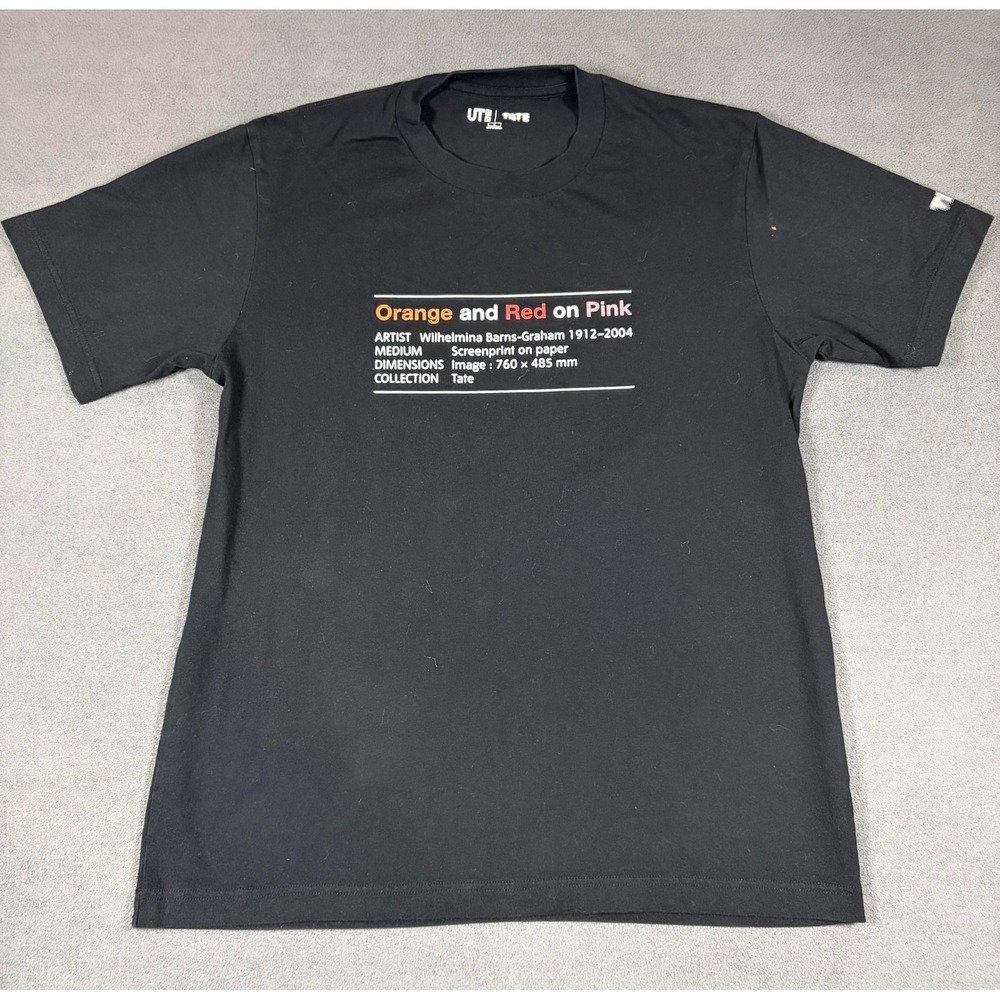 Uniqlo UT Tate Artist Series T-Shirt Mens Small Black Wilhelmina Barns-Graham